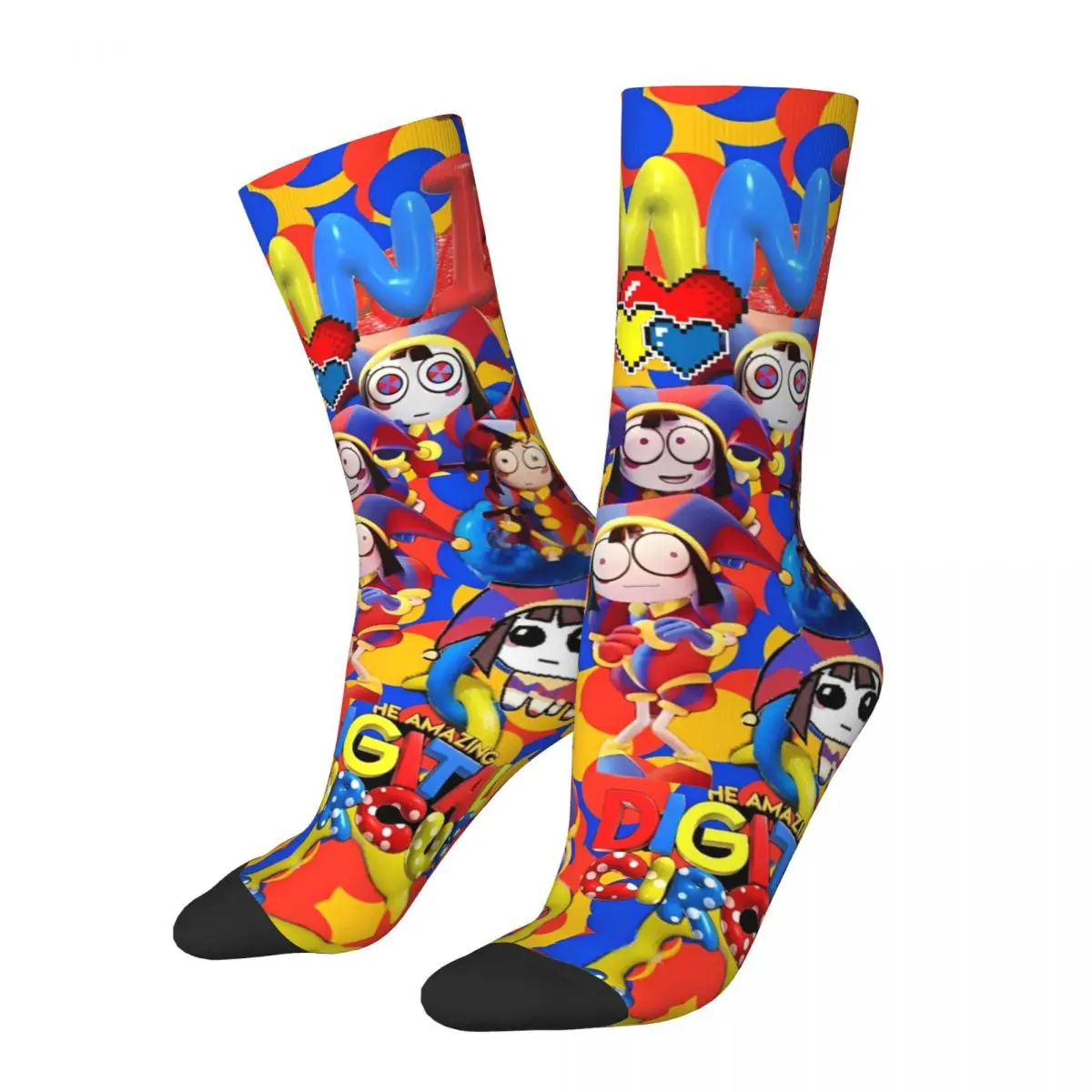 Winter Warm Cool Unisex Pomni From The Amazing Digital Circus! Socks Cartoon Breathable Middle Tube Socks