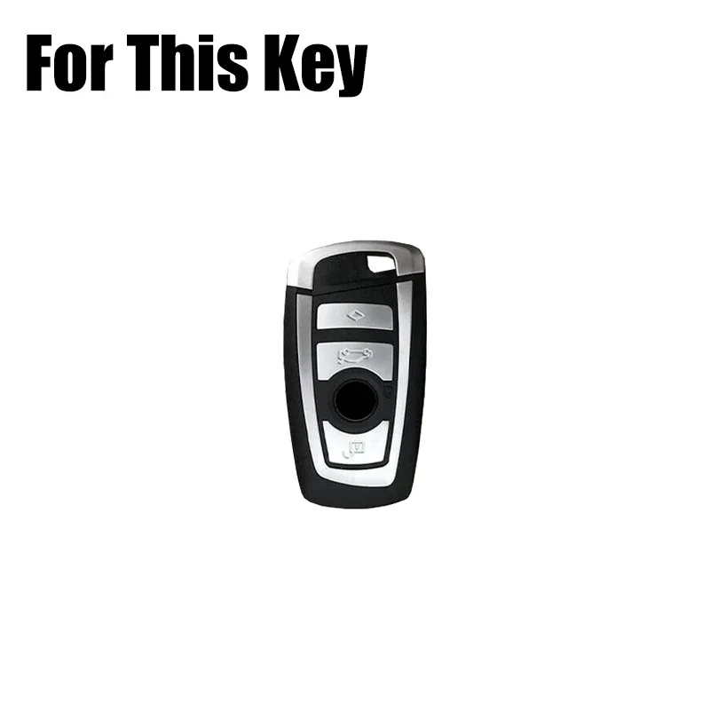 Aluminum Alloy Leather Car Remote Key Fob Case Cover Bag Keychain For BMW M2 M3 M4 M5 M6 F10 F20 F30 X3 X4 1 2 3 4 5 6 7 Series