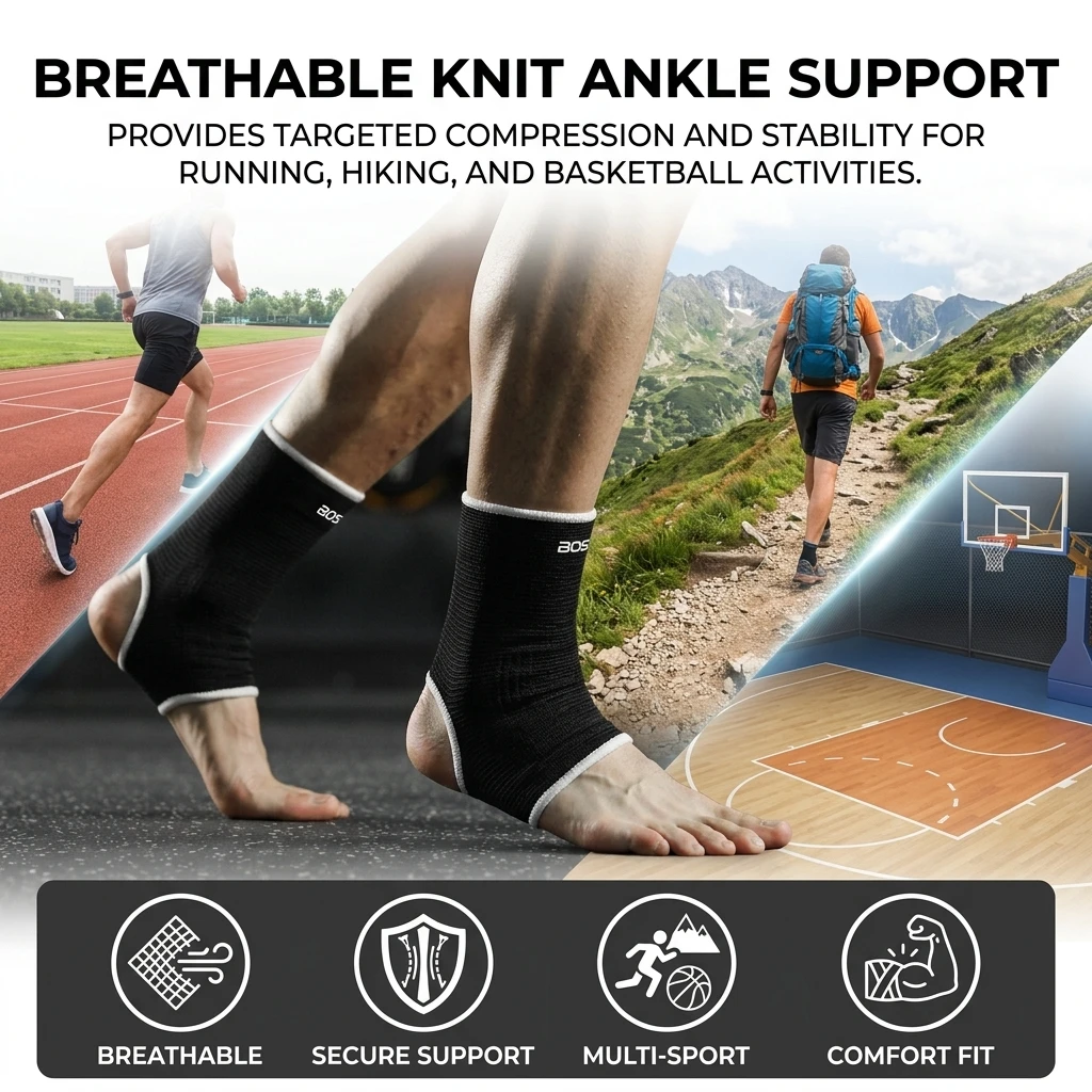 2Pcs Knitted Ankle Support For Sprains Arthritis Tendonitis Running Football Foot Protection Ankle Sleeve Sock Sports Anklet