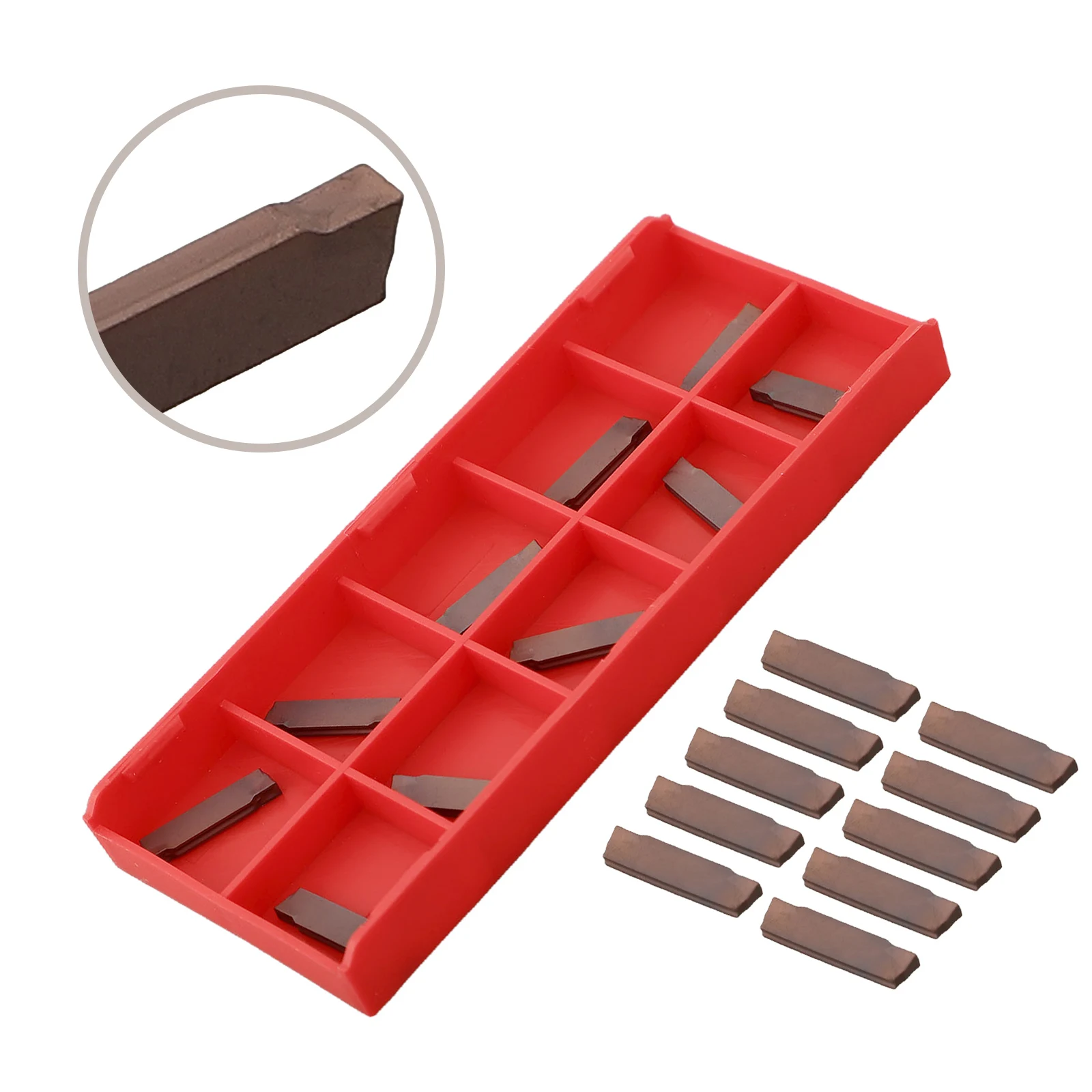 

10pcs MGMN200-G LDA 2mm Carbide Insert for Steel and Cast Iron Grooving Parting Cutting Tool Kit Compatible with Lathe Machining