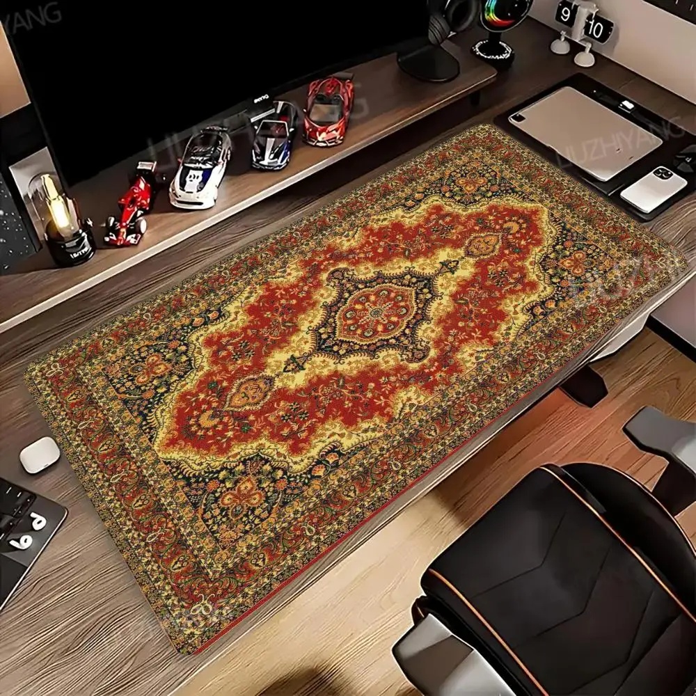 

Retro Persian Mouse Pad Gamer Mouse Pads Laptop Keyboard Mousemat XXL Large Mousepad Gaming Non-slip rubber PC Office Desk Mats