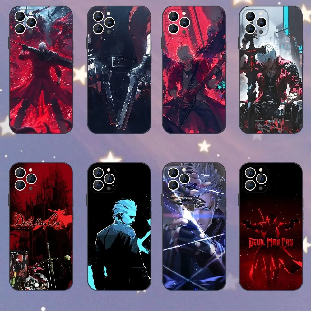 

Game D-Devil May Cry DMC Phone Case For iPhone 16,15,14,13,12,11,Mini,Pro,SE,MAX White Matte Shockproof Cover