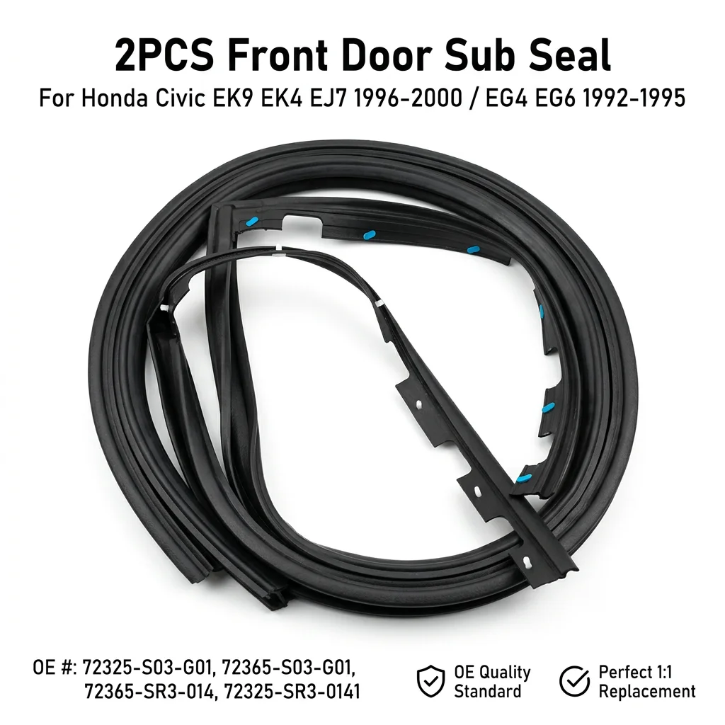 2PC Front Door Weatherstrip Seal For Honda Civic EG4 EG6 1992-1995 72365SR3014 72325SR30141 EK9 EK4 EJ7 1996-2000 72325S03G01