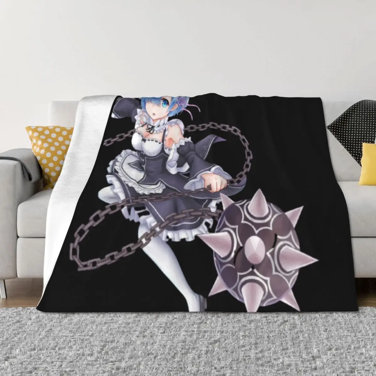

Rem ( re zero ) Throw Blanket Personalized Gift bed plaid Giant Sofa Decorative Sofas Blankets