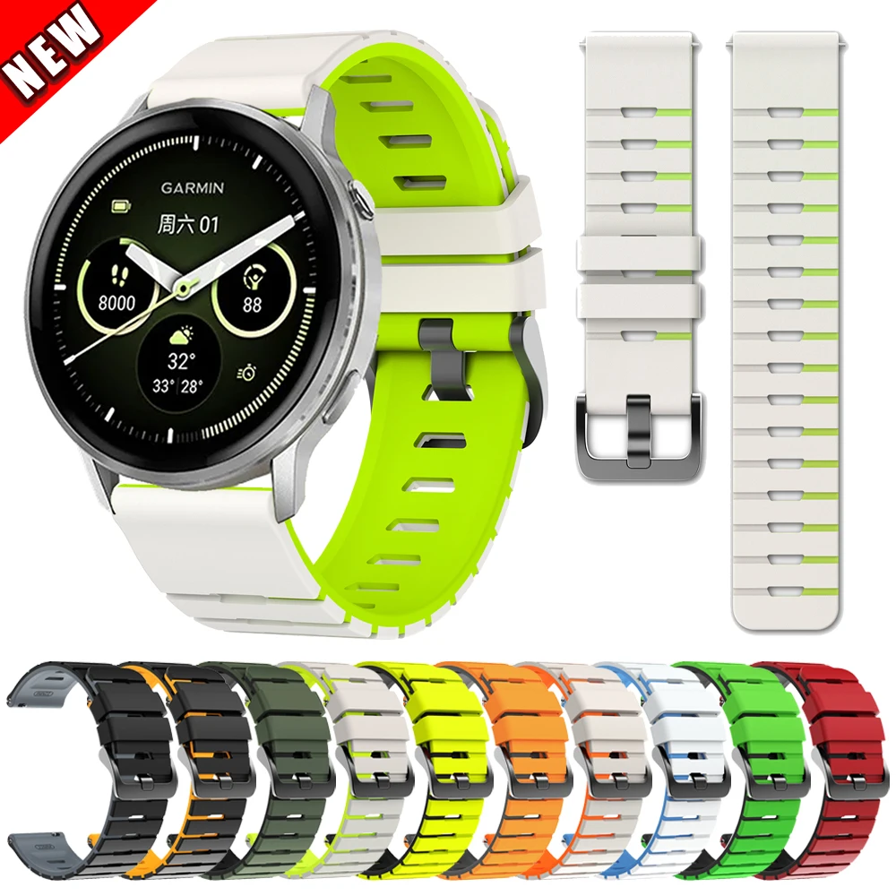 22mm Silikon Soft Strap Für Garmin Venu 2 3 4 45mm Sport Band Für Garmin Forerunner 570 47mm 265 255 Musik Vivoactive 4 Armband