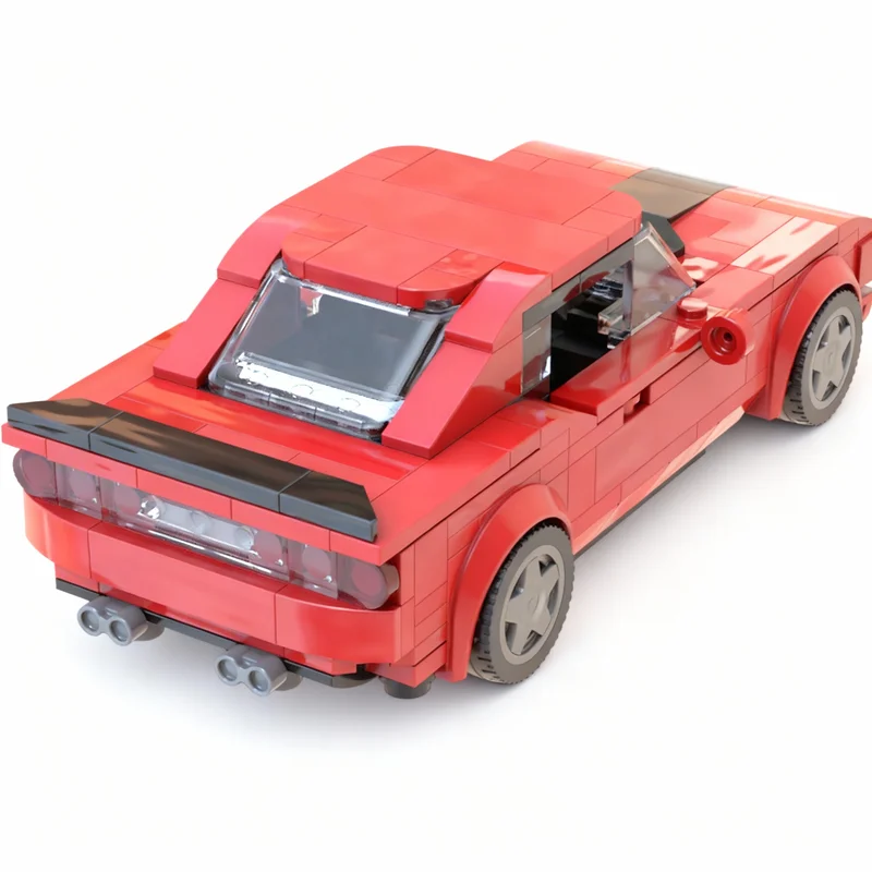 312 pièces MOC City Champions Dodge Challenger Modèle de blocs de construction DIY Créatif à assembler Cadeau d'anniversaire de Noël Jouets