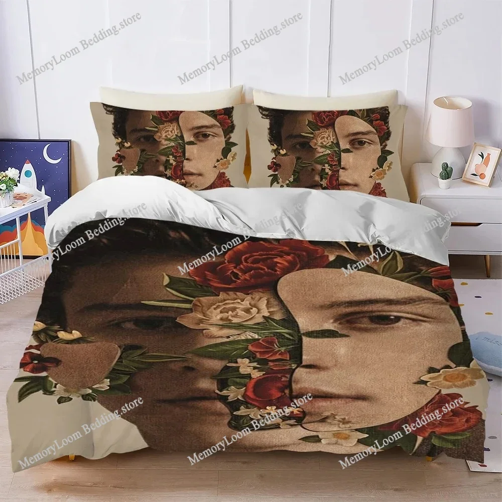 

Singer S-Shawn M-Mendes Duvet Cover Set Home Style Bedding Soft Laundry Cotton Bed Four Seasons Student Dormitory Home Textile