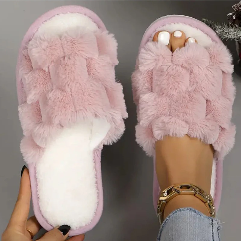 

Клетчатые домашние нечеткие тапочки для женщин и мужчин, мужская домашняя обувь на плоской подошве, плюшевые зимние теплые домашние напольные нескользящие женские волосатые шлепанцы, пушистые