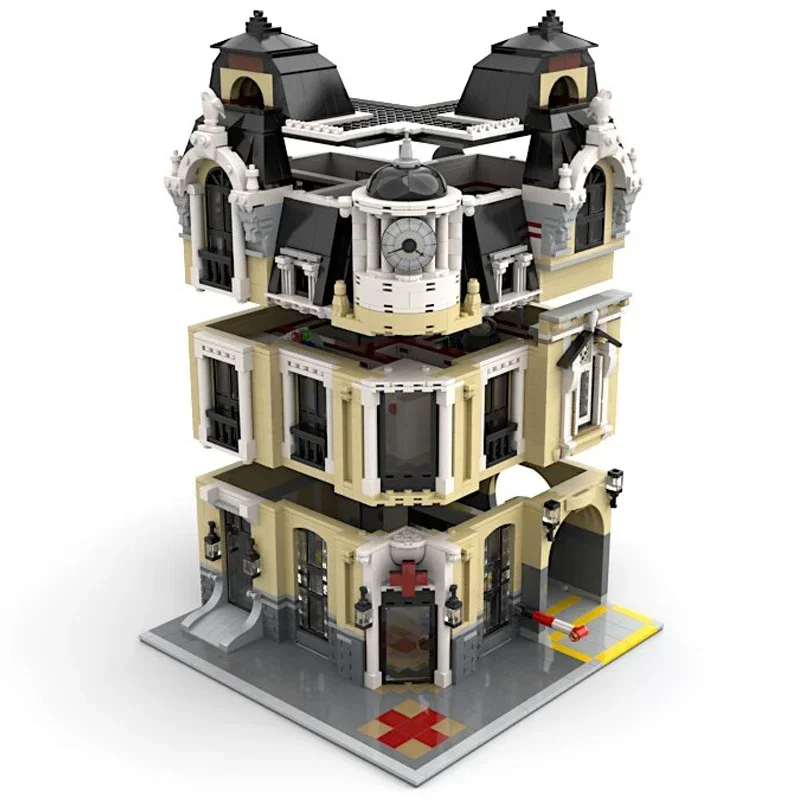 Moc Bouwstenen Street View Model Centraal Ziekenhuis Technologie Modulaire Blokken Geschenken Speelgoed Voor Kinderen DIY Sets Montage