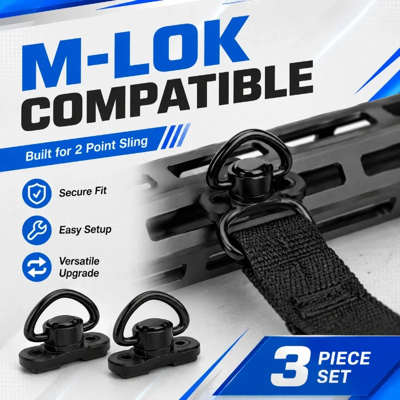 Mlok Compatible Push Button QD Quick Detach Swivel Bracket Dual Point Carry Strap Connection Hobby Toy Fittings