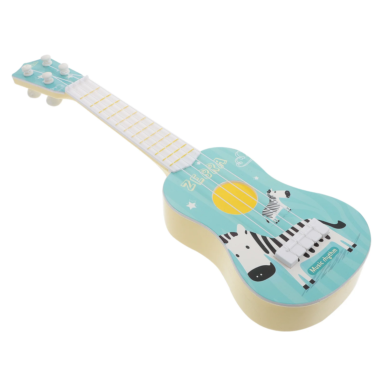 Crianças ukulele instrumento musical de plástico iniciante guitarra simulação colorido mini presente educacional para crianças aprendizagem precoce