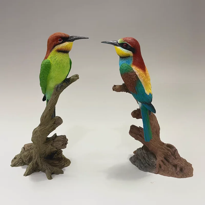 

Millet-headed bee-eater bird resin statue ornaments bird model crafts Chestnut-headed Bee-eater home decoration