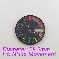 28.5mm NH36 Watch Dial Rainbow Watch Faces Accessory Aseptic Dial Customized Dial Customization Dial DIY Logo