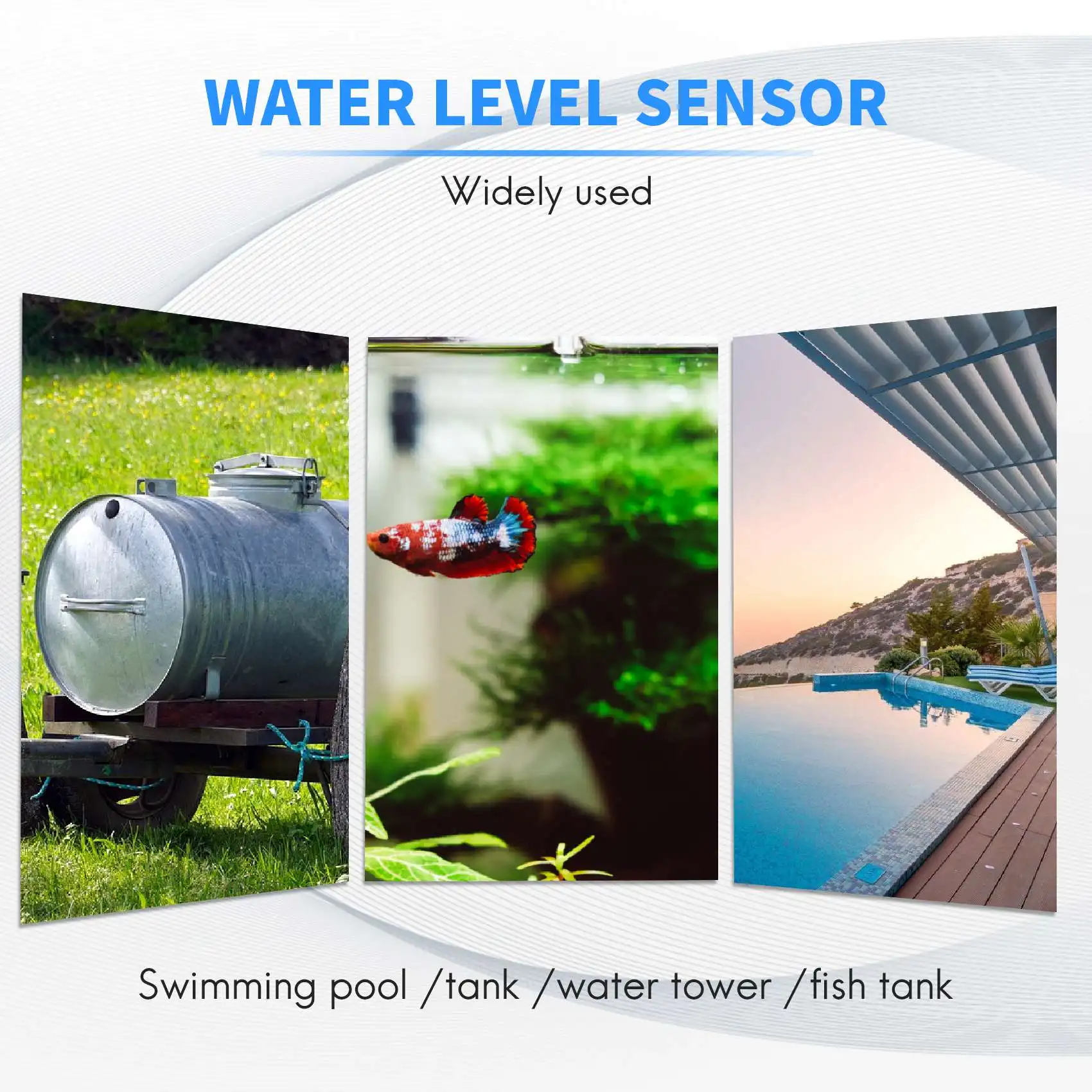

KIKI Aquarium Pool Liquid Water Level Sensor Stainless Steel Float Switch