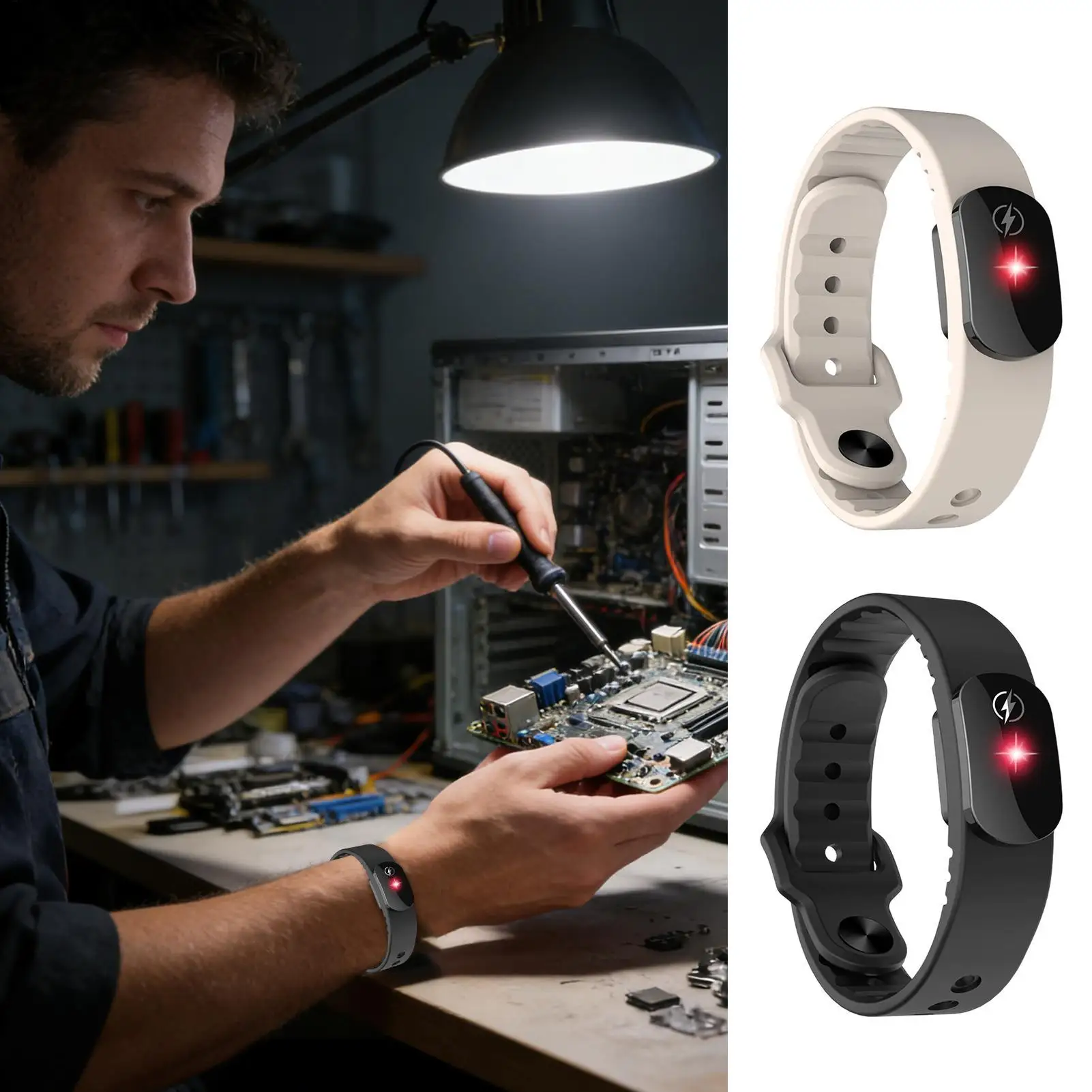 Antistatic Wristband Anti Static Unisex Balance Wrist Strap Electrostatic Removal Grounding Bracelet For Adults Women Men Lovers
