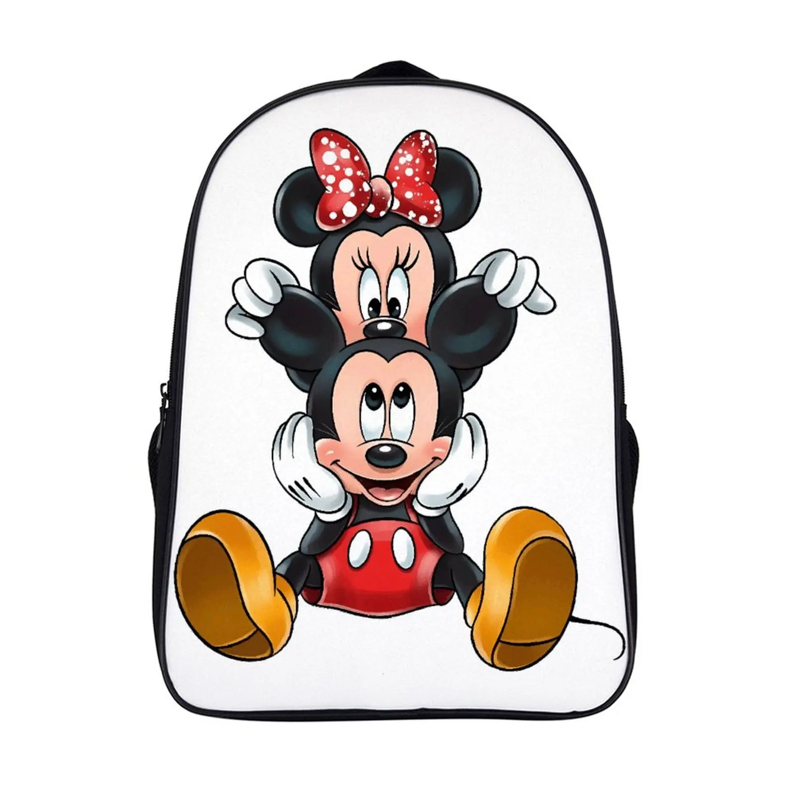 

Fashion Student's Backpack Cartoon Disney Minnie Mouse School Bag 16 Inch 2 Compartment Backpack Student Schoolbag