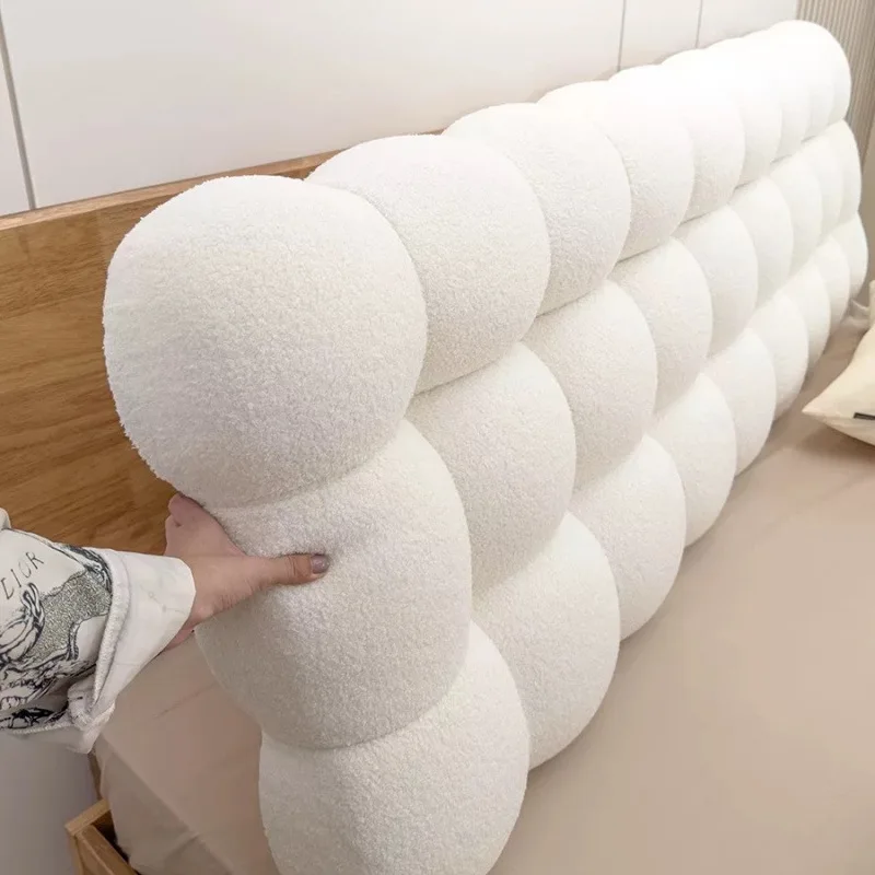

Кремовая прикроватная подушка-татами, универсальная мягкая подушка для кровати, утолщенная прикроватная подушка, защита поясницы, защита от ударов.