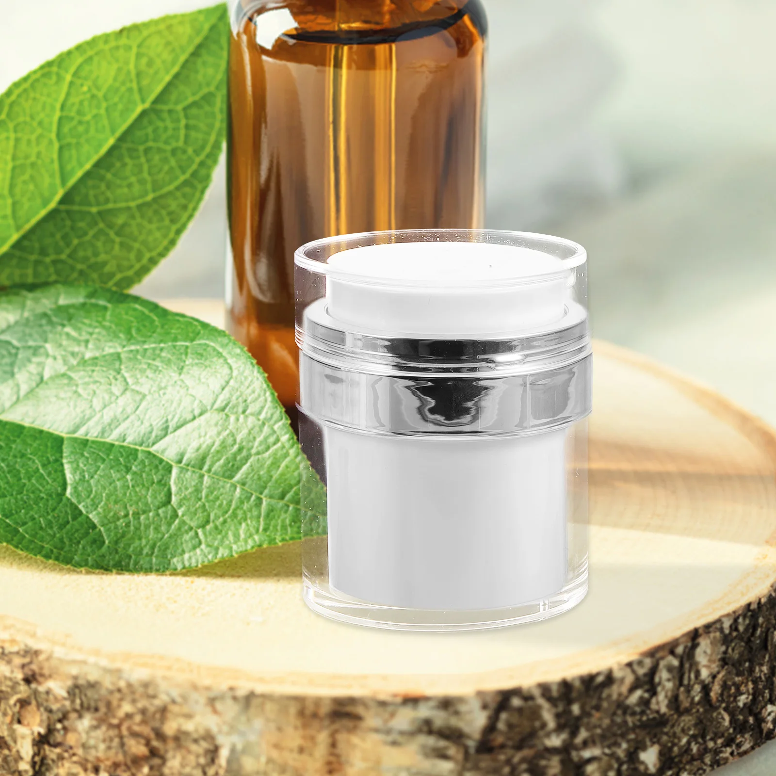 

3Pcs Portable Acrylic Cream Bottles Leakproof Cosmetic Dispensers Travel Makeup Containers