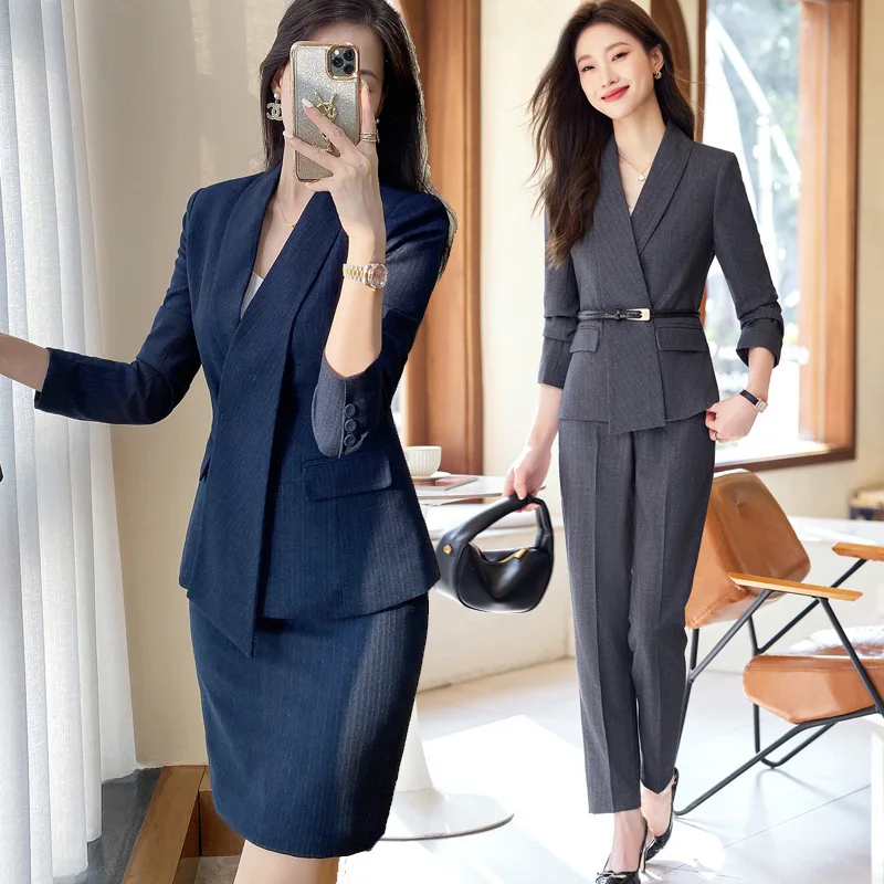 High-End Business Suit Women's Spring Fashion Temperament Overall Workplace Formal Wear Hotel Manager Suit Overalls