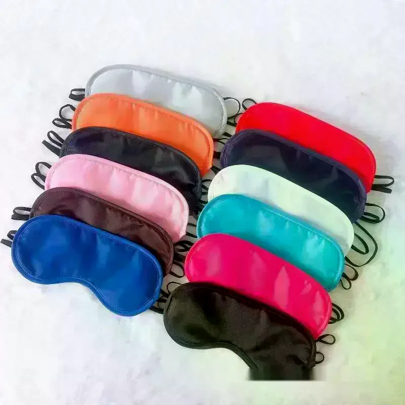 Multicolor Silky Sleep Eye Mask With Light Blocking Soft Elastic Strap For Travel Nap Home Rest
