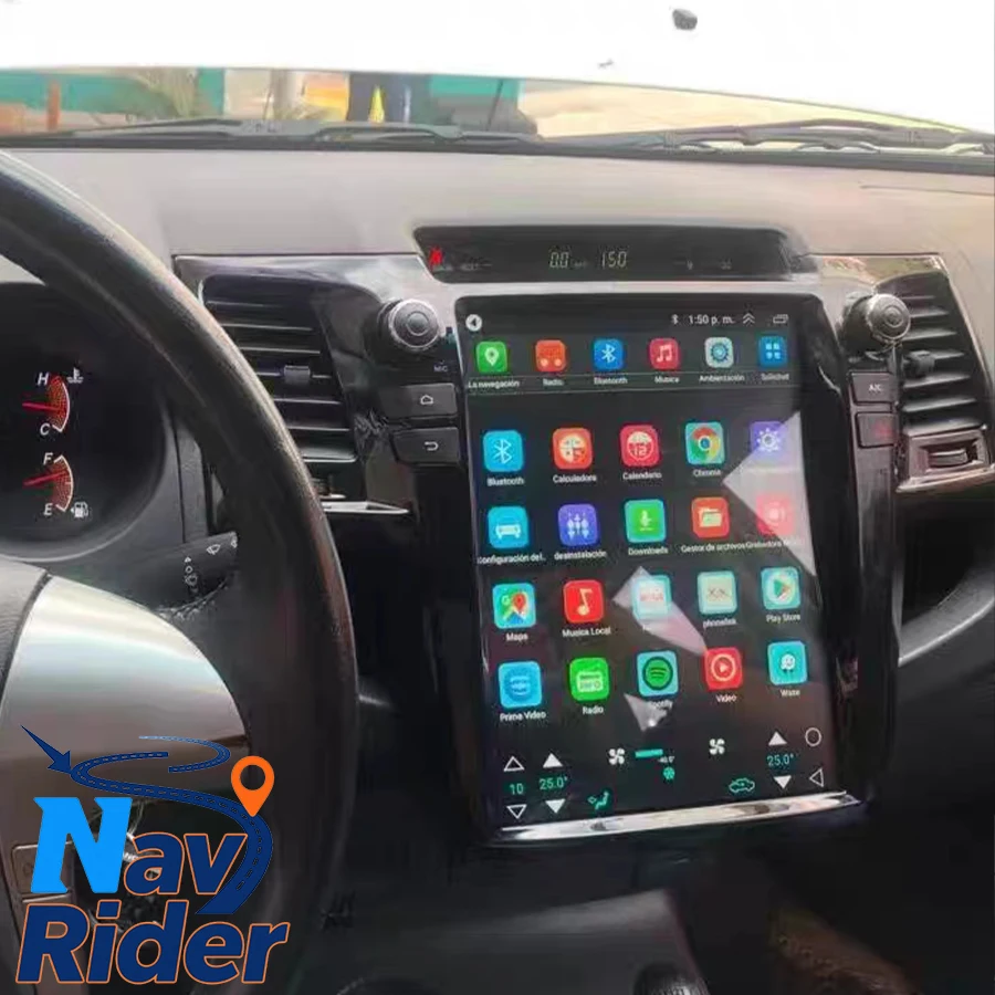 CarPlay Audio Multimedia Video Player Navigation Car Radio For Toyota Fortuner Hilux Revo 2005-2014 Android Vertical Screen GPS