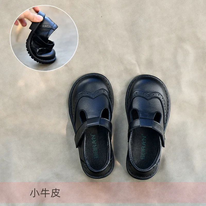 Genuine Leather Children Shoes Girl Mary Jane Dress Shoes Ballet Flats for Kids Girl Party School Shoes Quality Princess Flats