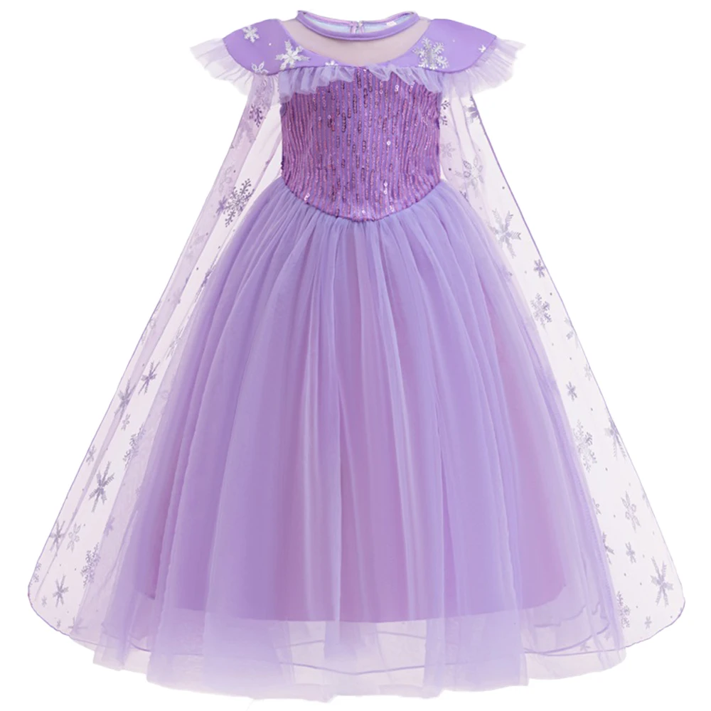 Sommerliches Schneeprinzessin-Kostüm für Mädchen, elegantes Geburtstags- und Hochzeitskleid, Karneval, Halloween, Weihnachtskostüm