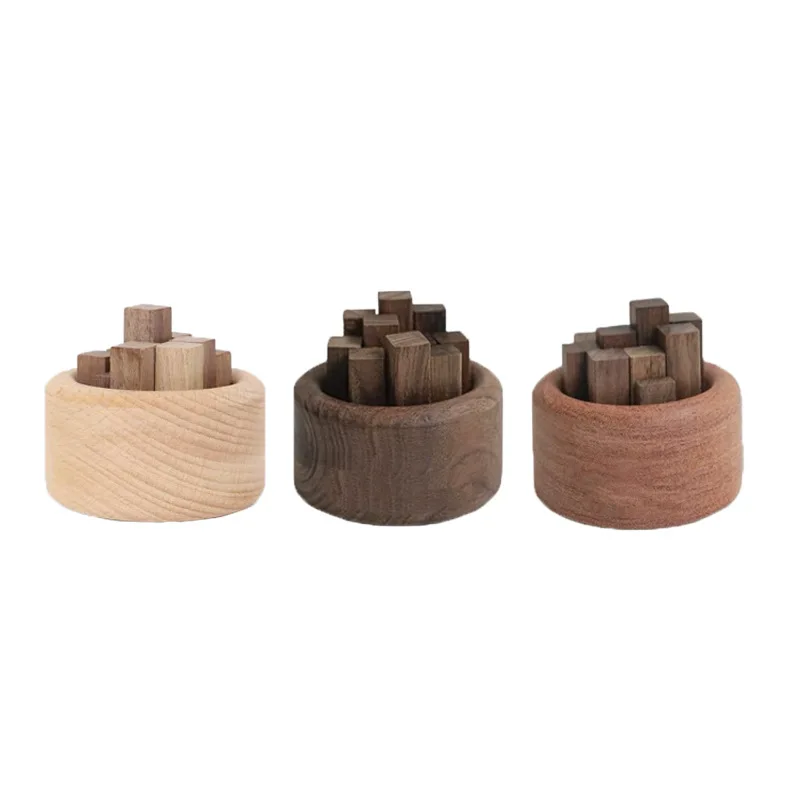 Natural Wood Aromatherapy Fireless Essential Oil Bottle Diffuser Fragrance Black Walnut Wood Pile Aromatherapy Container Perfume