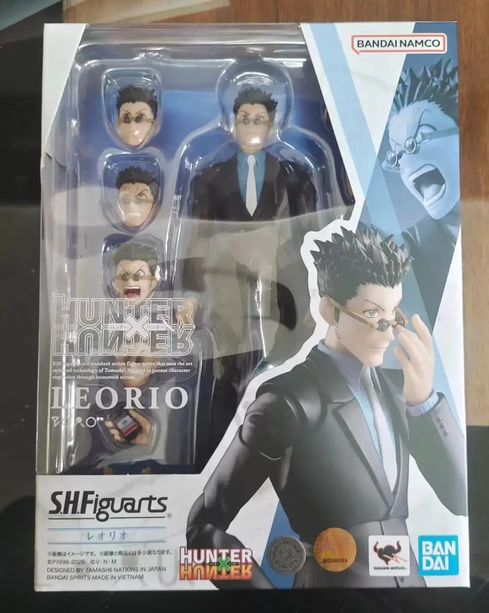 

Оригинальная фигурка S.H.Figuarts Anime Hunter x Hunter Леорио, коллекционная модель из ПВХ от BANDAI, подвижная.