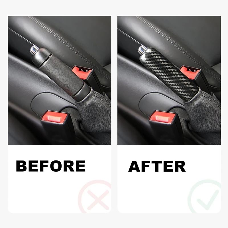 

Carbon Fiber Car Handbrake Grip Cover Trim for BMW MINI Cooper R55 Clubman R56 R57 R58 R59 R50 R53