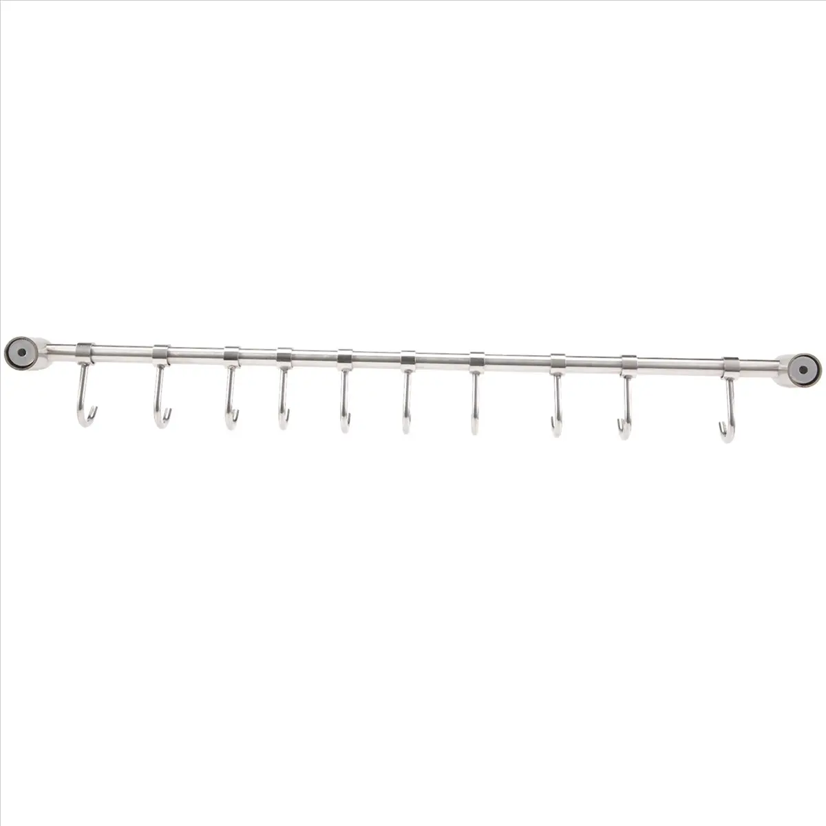 A75K Kitchen Rail Rack Wall Mounted Utensil Hanging Rack Stainless Steel Hanger Hooks for Kitchen Tools Pot Towel 10 Sliding Hoo