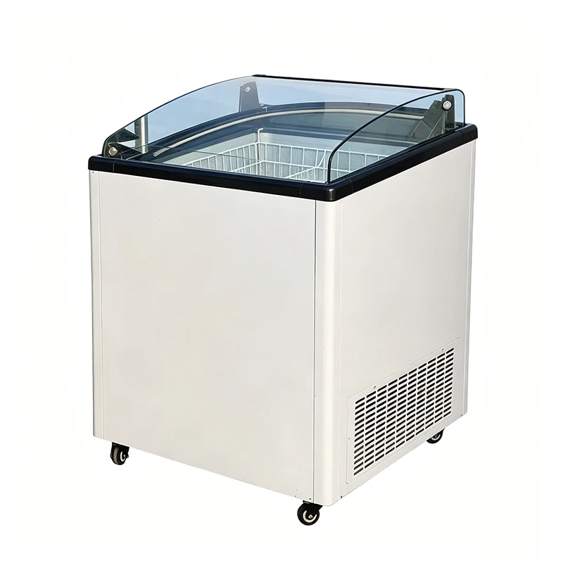 Belyoo 10 Boxes of White Ice Cream Beverage Refrigerated Display Cabinet Cooler Display
