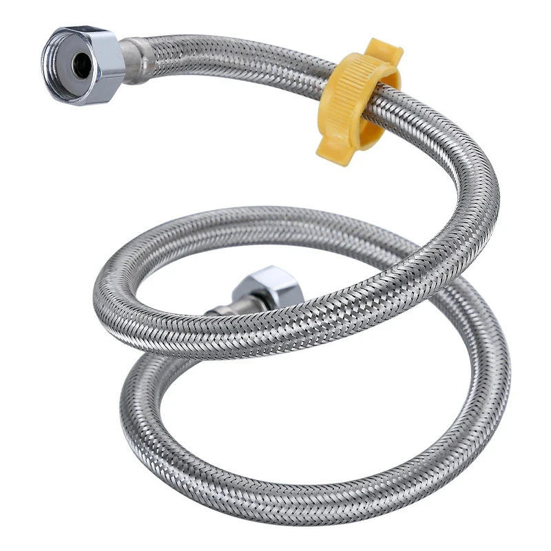 1pcs 1/2 inch 304 Stainless Steel Braided Hose Hot and Cold Water Pipe Toilet Faucet Connection Pipe Garden Water Connection