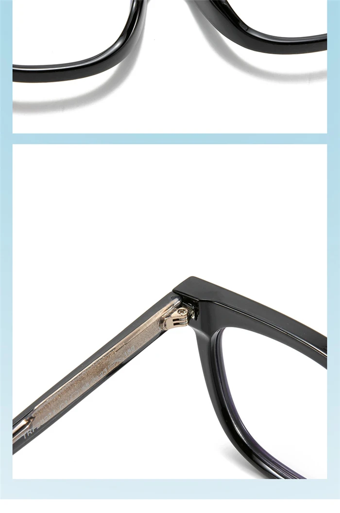 0-0,5 -0,75 bis -6,0 Anti-Blau-Strahlen asphärische Linse Leopardenrahmen ovale Minus-Dioptrienbrille Unisex TR90 verschreibungspflichtige Brille – Detail 8