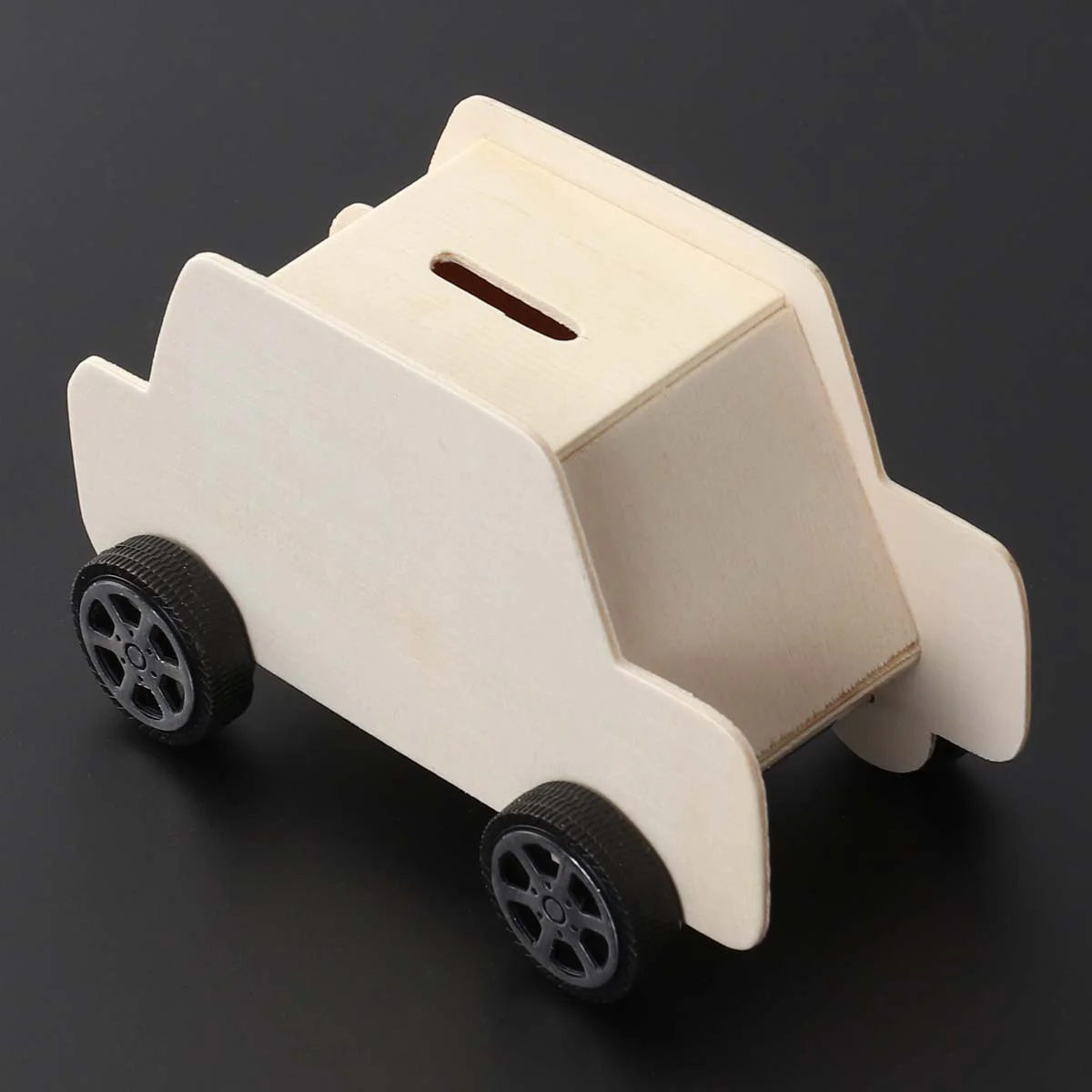 Wooden Car Shaped Piggy Bank Money Saving Box Creative Coin Bank DIY Creative Educational Toys saving pot