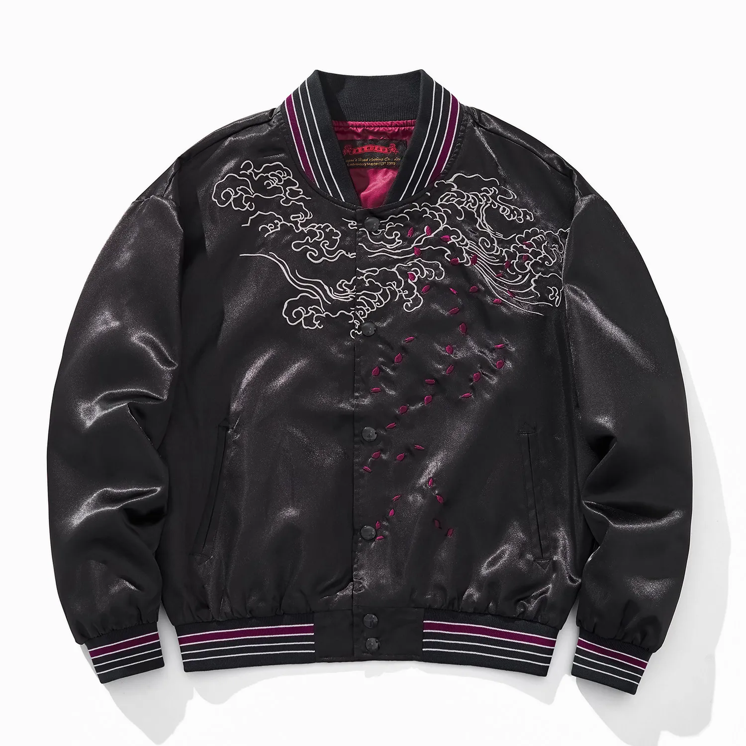Asian Japanese Sukajan Style Embroidered Souvenir Jacket Outerwear Coat Embroidery Baseball Uniform Flight Suit Fall  Men