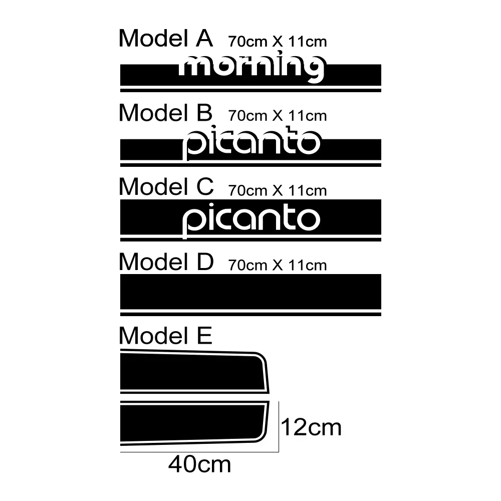 Car Hood Engine Sticker For Kia Picanto CC GT Morning LX Auto Head Bonnet Sport Stripes Vinyl Tuning Decor Decals Accessories