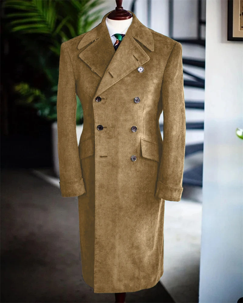 سروال قصير طويل الخط السترة مزدوجة الصدر خمر نمط الرجال المألوف معطف طويل غير رسمي الزفاف التصوير ملابس رسمية مع