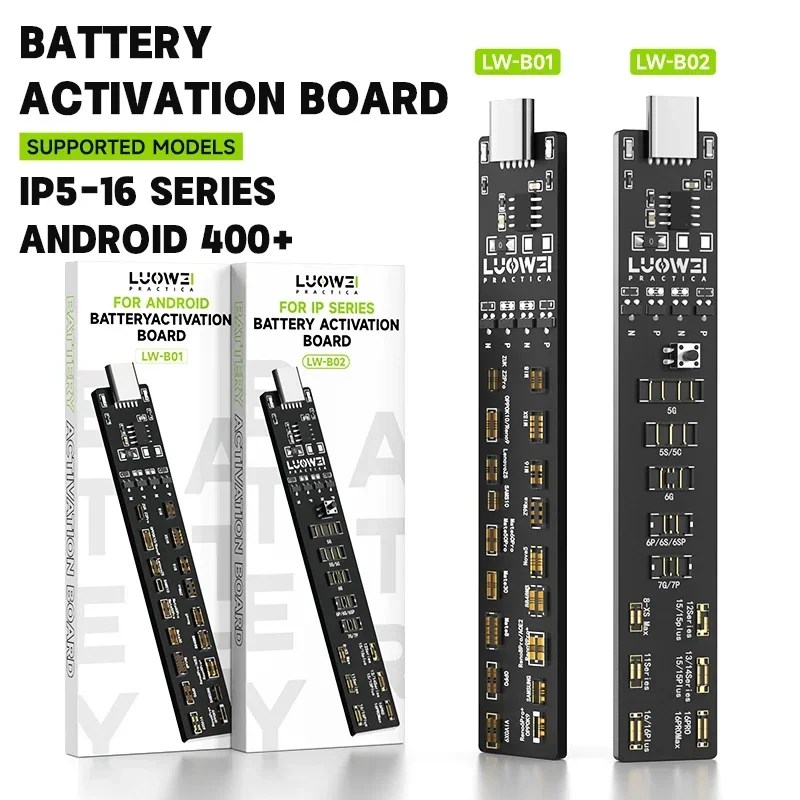 LUOWEI LW-B01/B02 Battery One-button Activated Board for IP5-16ProMax Android Automatic Power-off Fast Charging Activation Tool