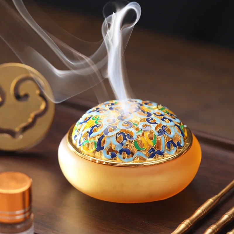 Copper Incense Set Entry Primary Incense Seal Tools Incenses Press Gift Box Household Indoor Incense Burner Supplies Decoration