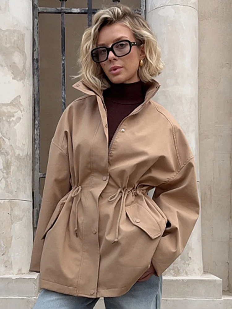 

Trendix 2025 Autumn Vintage Jacket Femme Winter Street Casual Long Sleeve High Waist Cardigan Fashion Workwear Retro Coat Winter