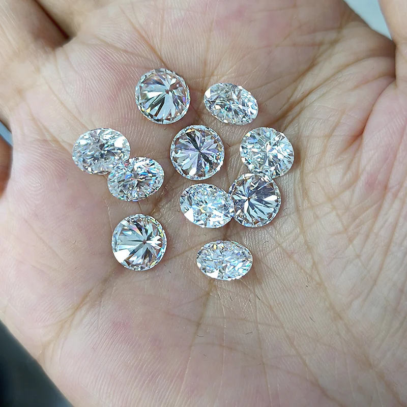 Artificial Gemstone Oval Special Small Size White Moissanite Jewelry Accessories Loose Stones Wholesale