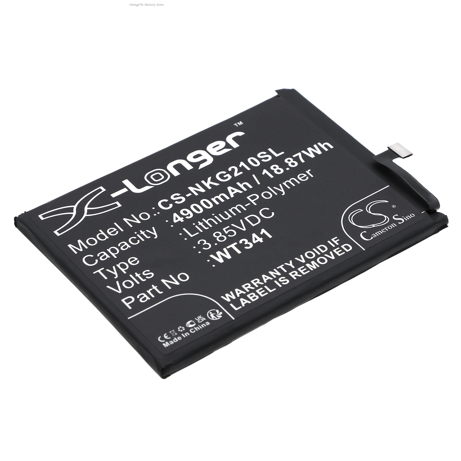 Cameron Sino 3.85V 4900mAh Mobile, SmartPhone Battery WT341 for Nokia G21, G21 2022 +TOOLS KIT