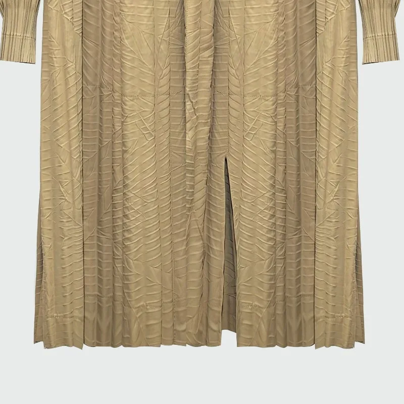 ミヤケ ミドル丈トレンチコート レディース ルーズフィット ラペルカラー ジップアップ 2025新作 多用途カーディガン 韓国風婦人服