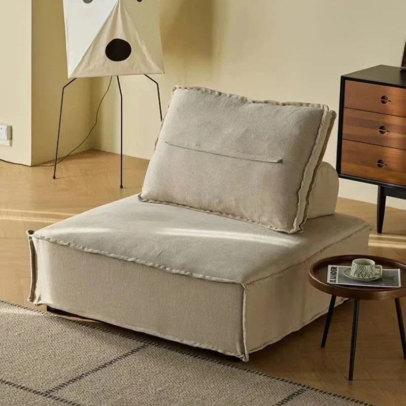 Nordic Tofu Block American Simple Living Room Removable and Washable White Linen Module Sofa