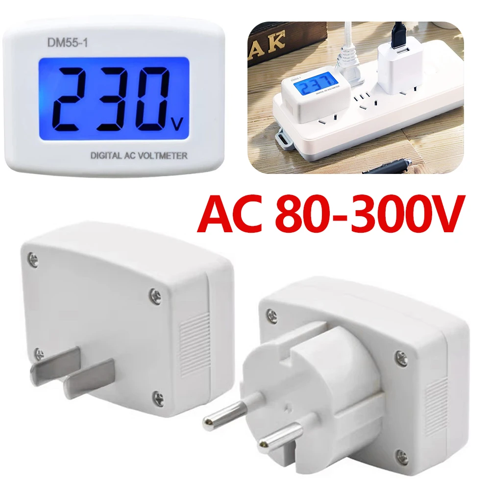DM55-1 digitales Voltmeter Wechselstrom 80-300V LCD-Anzeige 110V 220V Volt Meter Leistungs volt Test