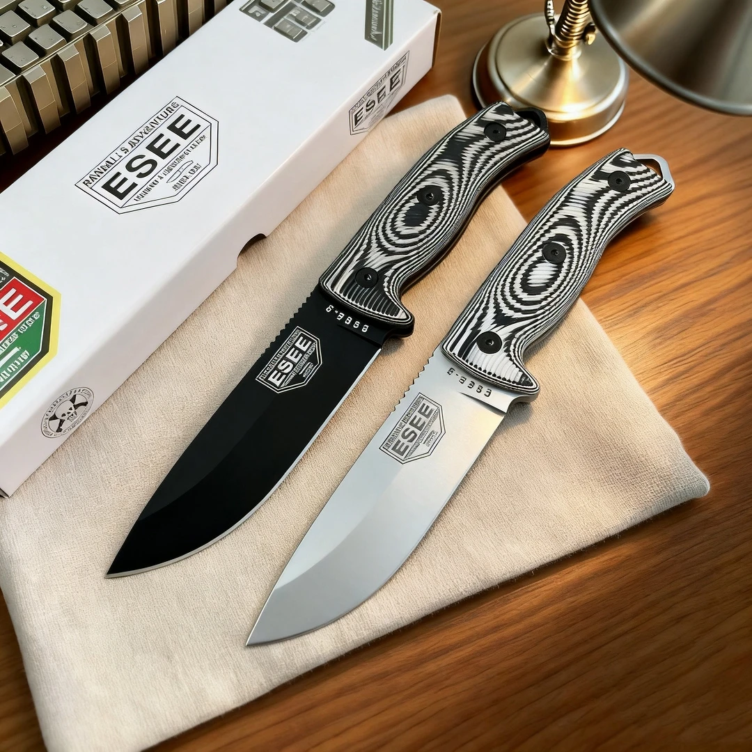 

ESEE-5 Tactical fixed blade knife 1095 high carbon steel, multi-color G10 handle, jungle survival knife, EDC camping knife