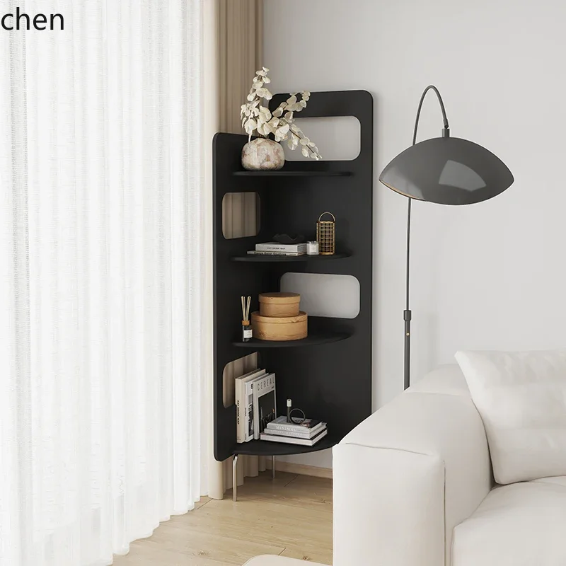 H1  modern simple light luxury high sense corner cabinet corner triangle rack living room corner storage cabinet