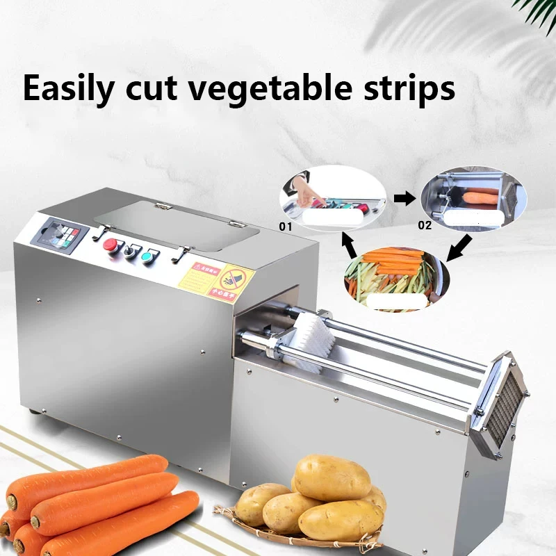 High Quality Vegetable Strip Cutter Carrot Sticks Cutting Machine 220V Fruit Slicer New Vegetable Cutter Efficient Lemon Potato