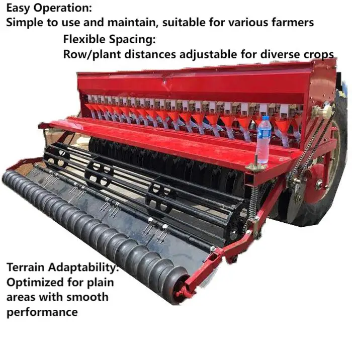 Hydraulic Furrow & Precision Seeder Multifunctional Rotary Tillage Machine for Wheat Upland Rice Corn Seed Planter